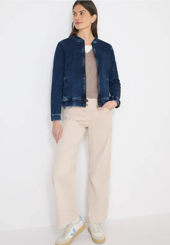 Sportlicher Denim Blouson mit Reißverschluss