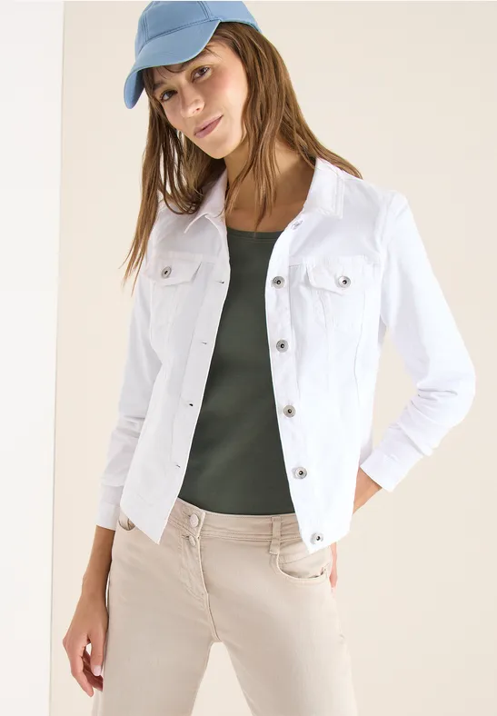 Klassische Stretch-Baumwoll-Jeansjacke