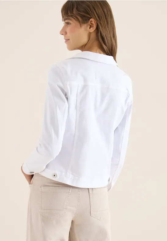 Klassische Stretch-Baumwoll-Jeansjacke