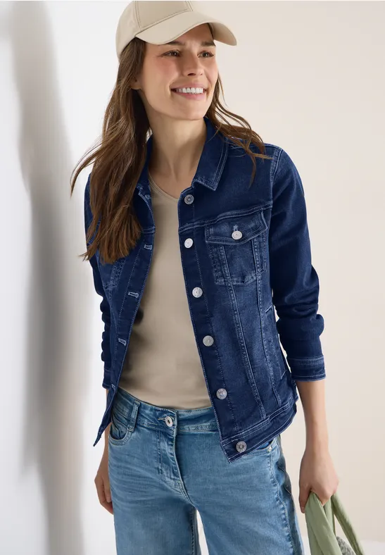 Klassische Stretch-Jeansjacke