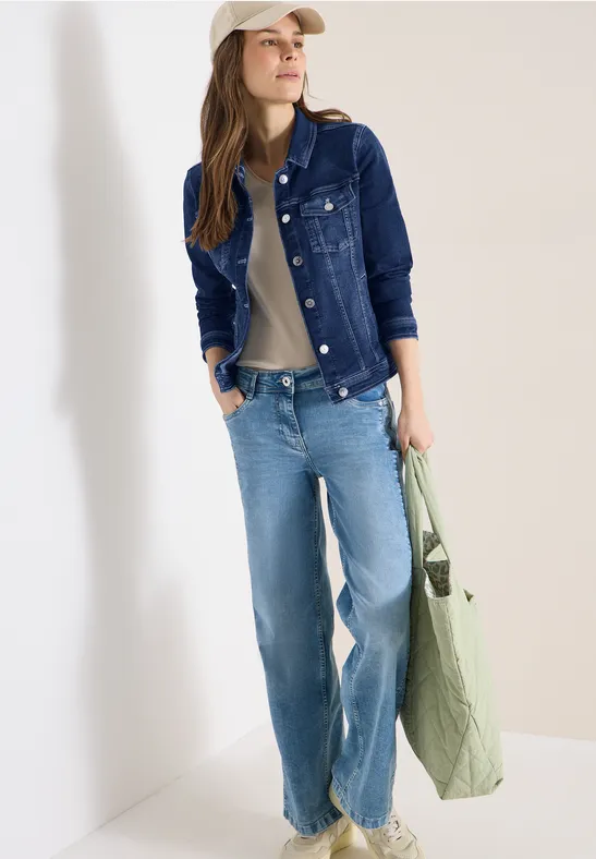 Klassische Stretch-Jeansjacke