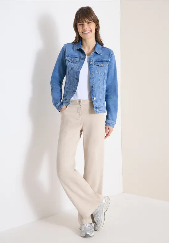 Klassische Stretch-Jeansjacke