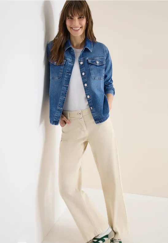 Lässiges Denim-Overshirt mit Taschen