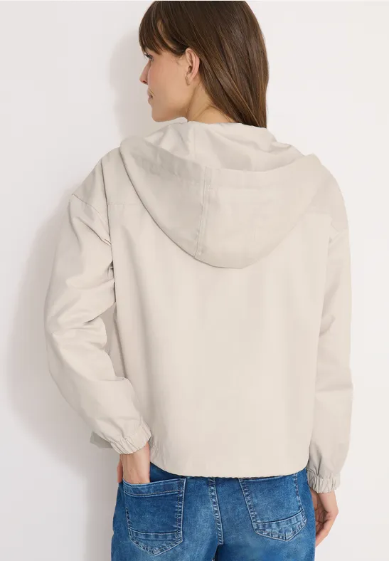 Sportive Kapuzenjacke aus Baumwollmix