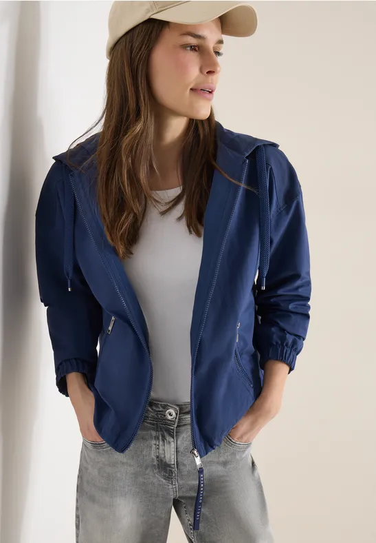 Sportive Kapuzenjacke aus Baumwollmix