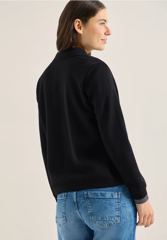 Sportlicher College-Blouson mit Knopfleiste