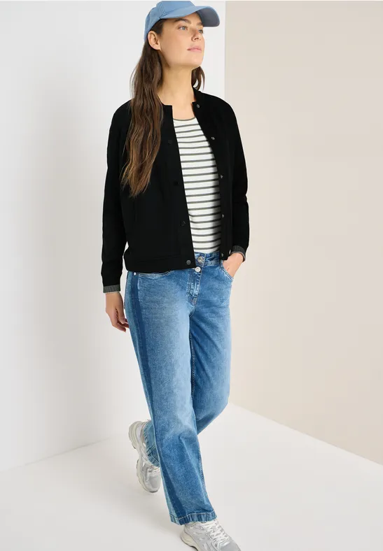 Sportlicher College-Blouson mit Knopfleiste