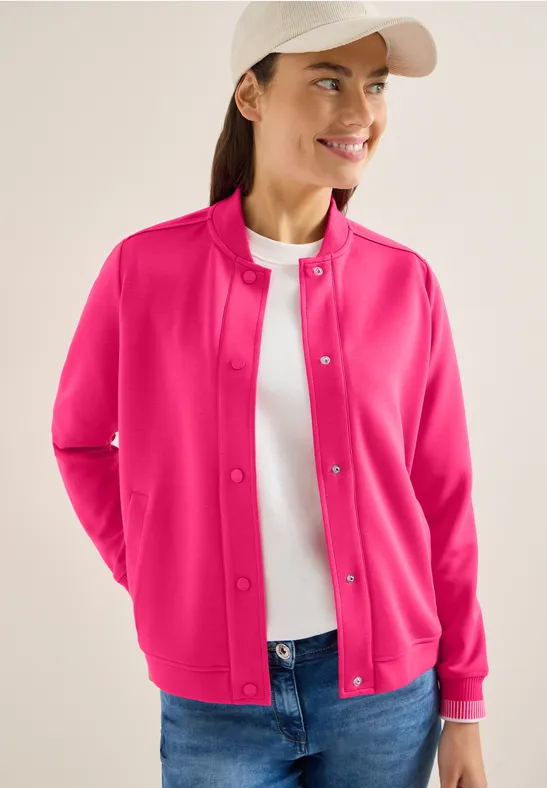 Sportiver College-Blouson mit Druckknöpfen