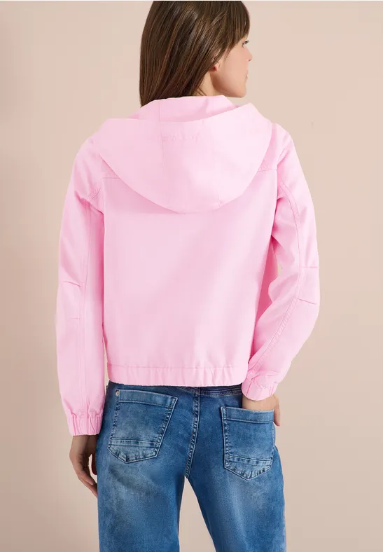 Leichte Kapuzenjacke aus Baumwoll-Mix
