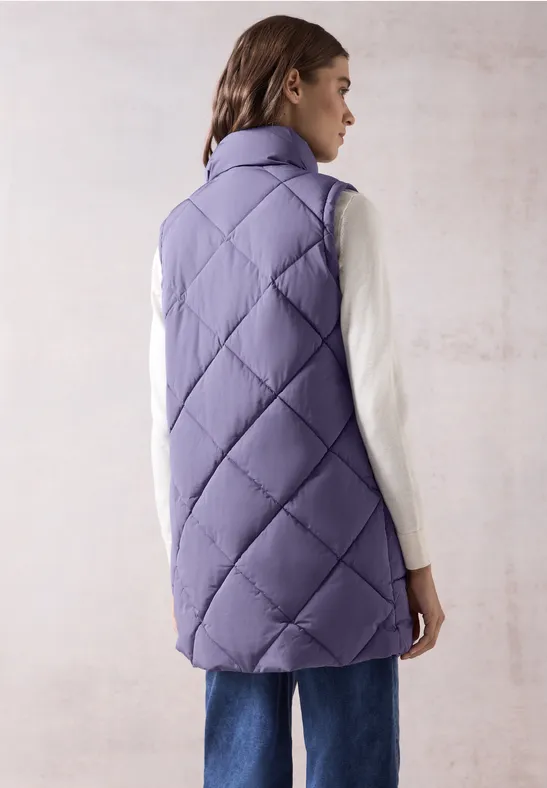 Lange gesteppte Puffer-Weste
