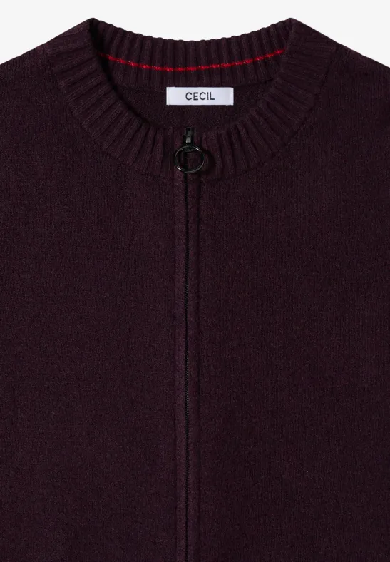 Strickjacke mit Reißverschluss im Bomber-Stil