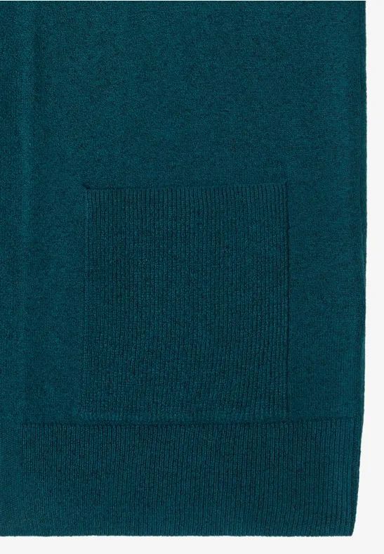 Langer Offener Cardigan aus Softstrick