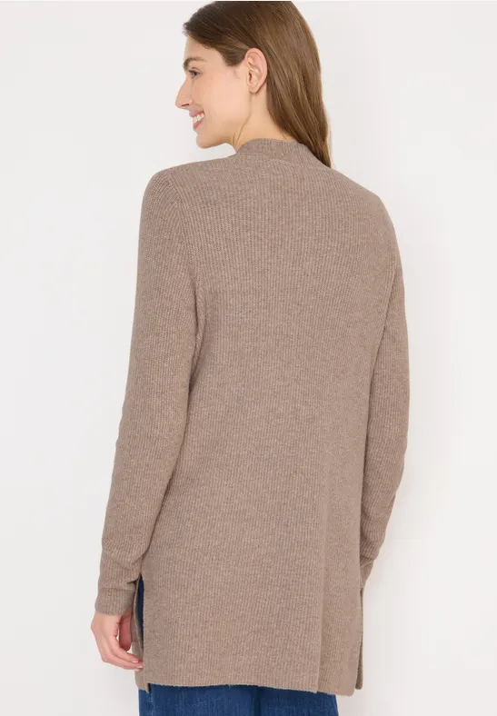 Strukturierter Cardigan mit offener Front
