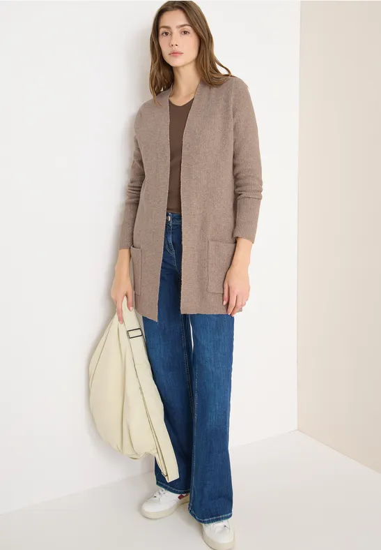Strukturierter Cardigan mit offener Front