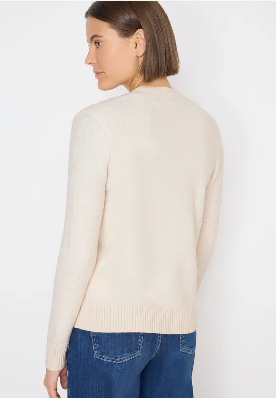 Strukturierter Bouclé-Strick-Cardigan
