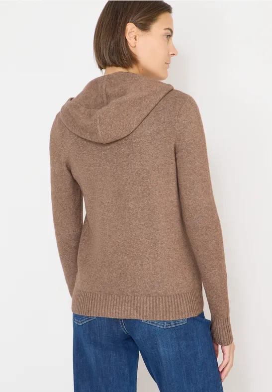 Gemütlicher Strick-Cardigan mit Kapuze