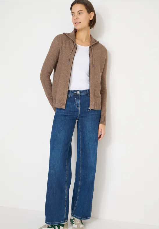 Gemütlicher Strick-Cardigan mit Kapuze