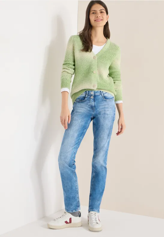 Space-Dye-Cardigan mit V-Ausschnitt