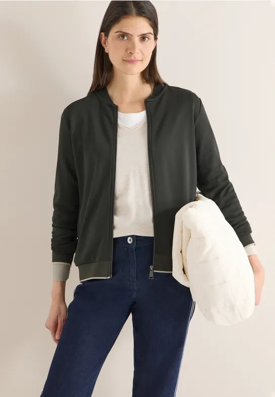 Sportiver Sweatblouson mit Reißverschluss