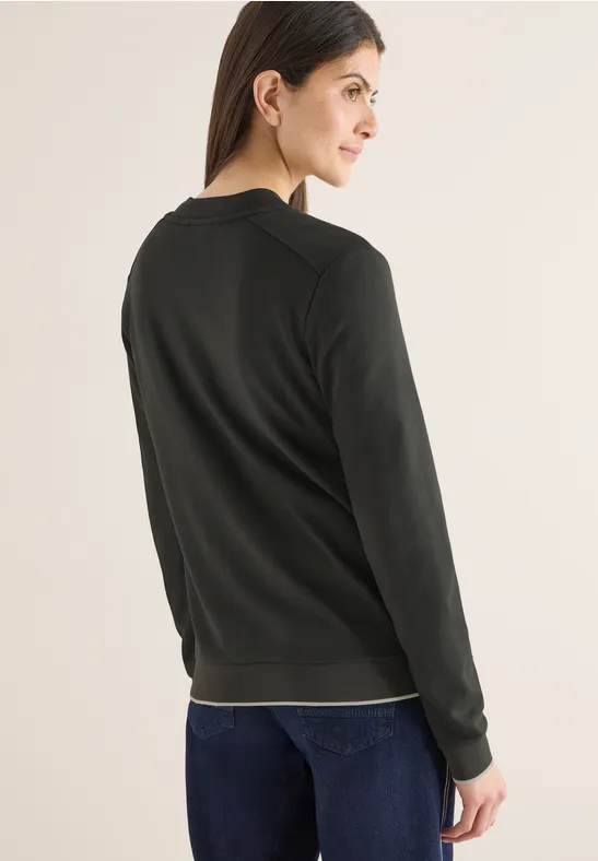 Sportiver Sweatblouson mit Reißverschluss