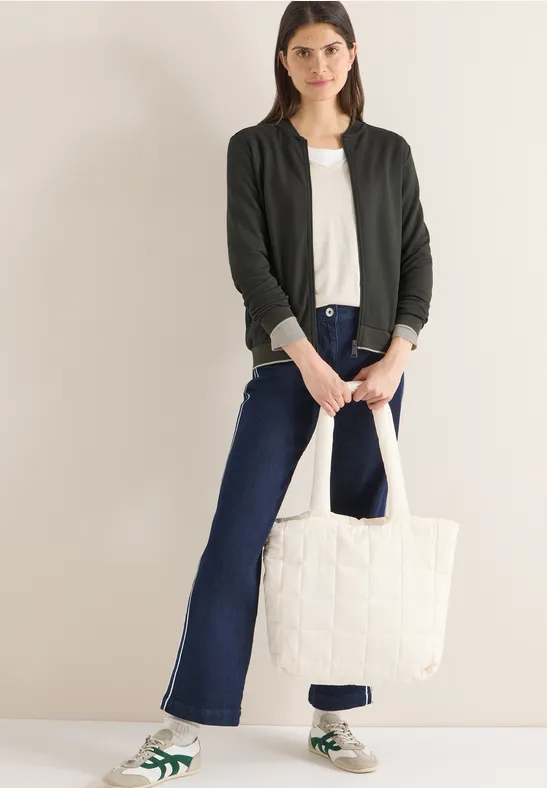 Sportiver Sweatblouson mit Reißverschluss