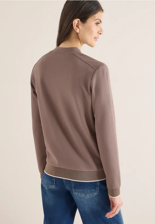 Sportlicher Sweatblouson mit Reißverschluss