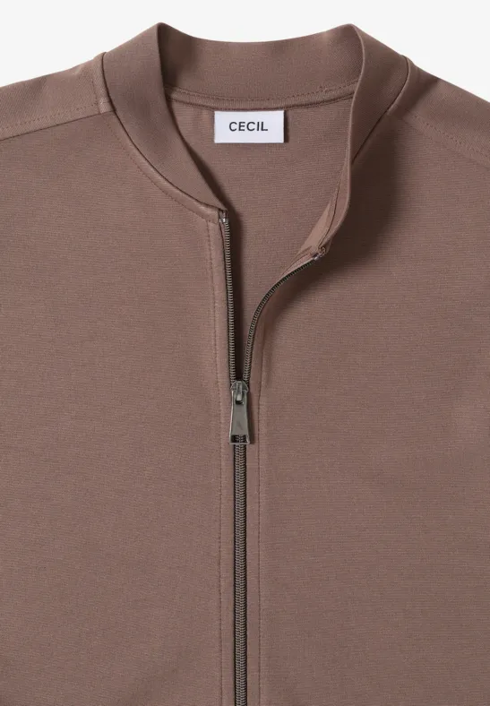 Sportlicher Sweatblouson mit Reißverschluss