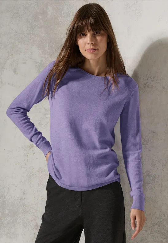 Weicher Baumwollmix Feinstrickpullover