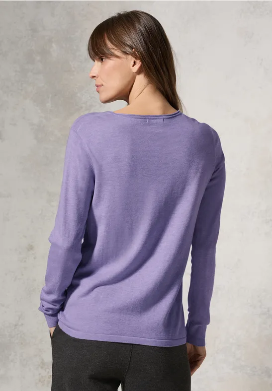 Weicher Baumwollmix Feinstrickpullover