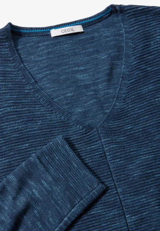 Strukturmix-Pullover aus Baumwollmischung