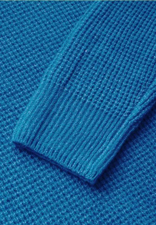 Strukturierter Waffelstrick-Pullover