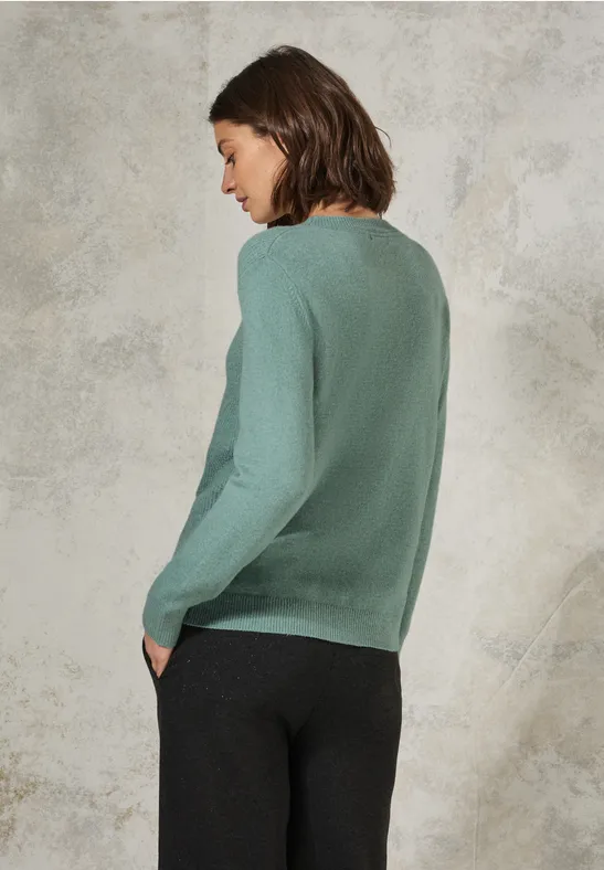 Strukturpullover aus Baumwollmix