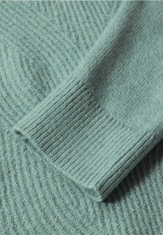 Strukturpullover aus Baumwollmix