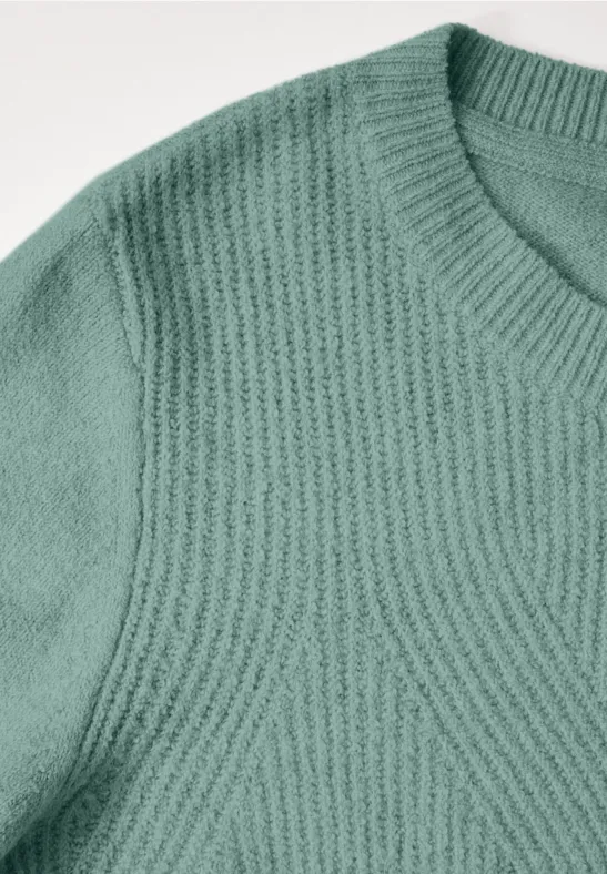 Strukturpullover aus Baumwollmix
