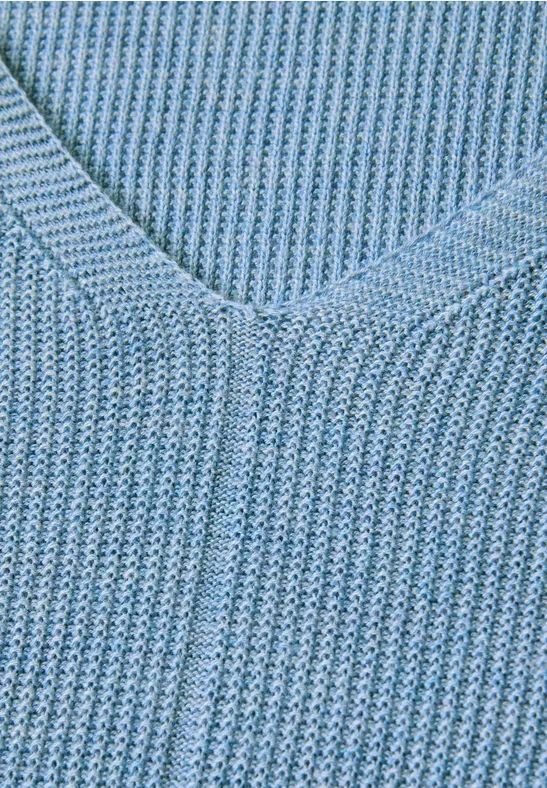 V-Ausschnitt Pullover mit 3/4-Arm