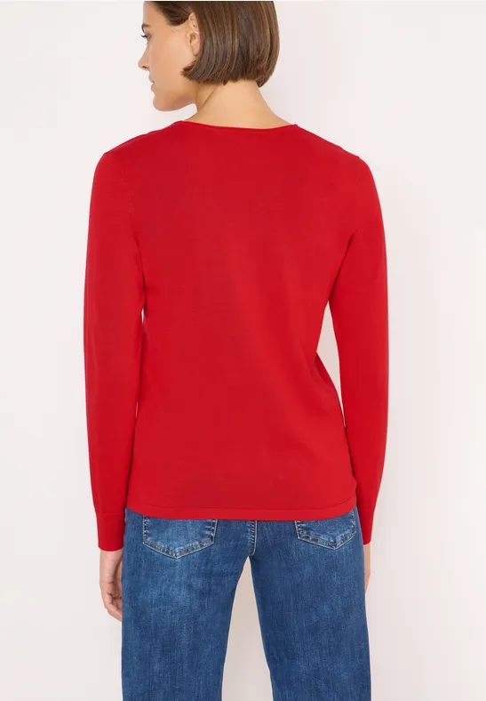 Weicher Pullover mit V-Ausschnitt