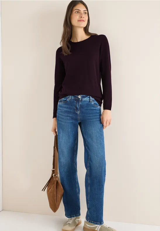 Weicher Pullover mit V-Ausschnitt