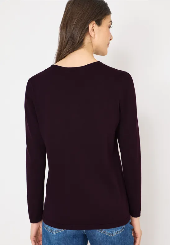 Weicher Pullover mit V-Ausschnitt