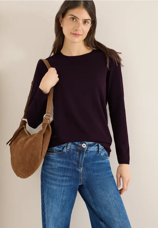 Weicher Pullover mit V-Ausschnitt