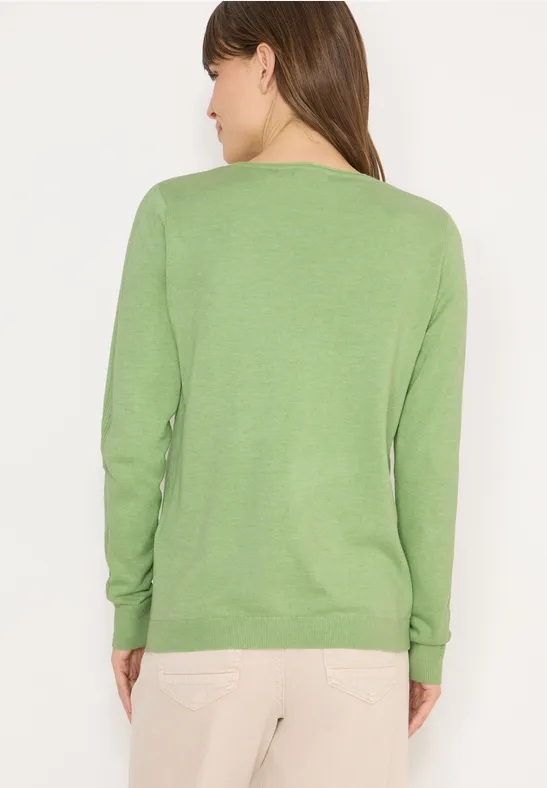 Essenzieller Strickpullover mit V-Ausschnitt