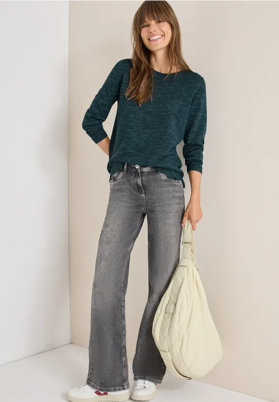 Dezenter Strickpullover mit Rundhalsausschnitt