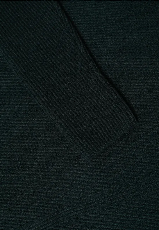 Strickpullover mit Struktur und Rundhalsausschnitt