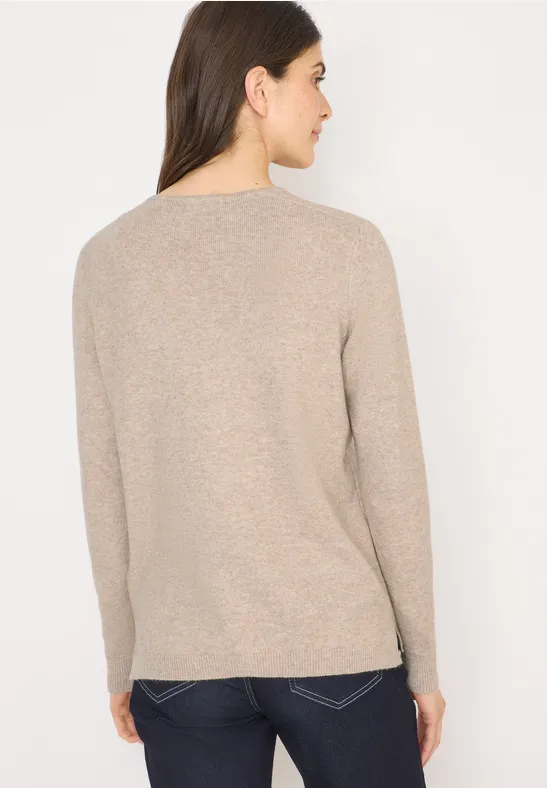 Weicher V-Ausschnitt Strickpullover
