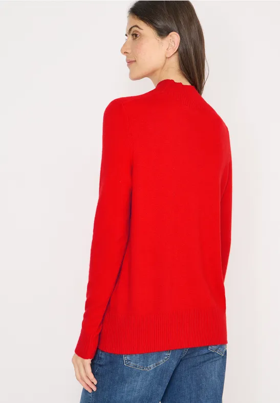 Schlichter Rollkragenpullover aus Baumwollmix