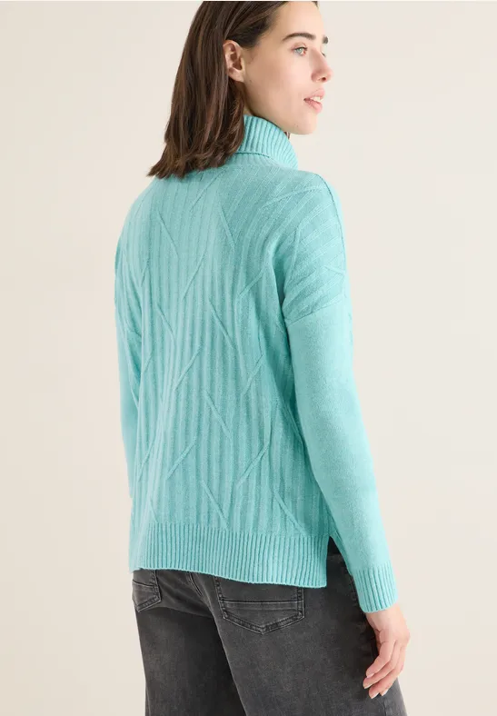 Kuscheliger Struktur-Rollkragenpullover