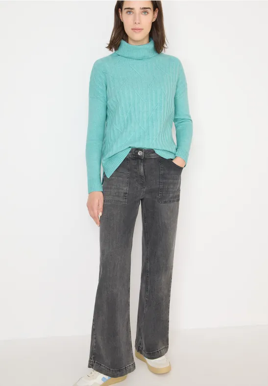 Kuscheliger Struktur-Rollkragenpullover