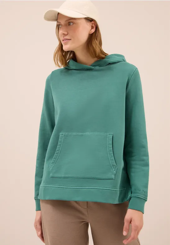 Lässiger Garment-Dye Baumwoll Hoodie