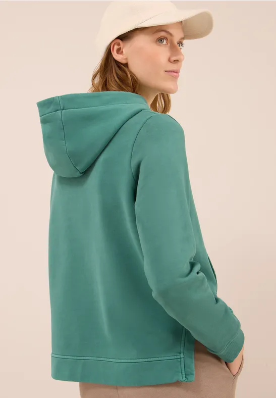 Lässiger Garment-Dye Baumwoll Hoodie