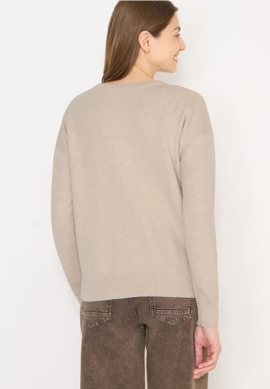 Weiches Strick-Sweatshirt mit Rundhalsausschnitt