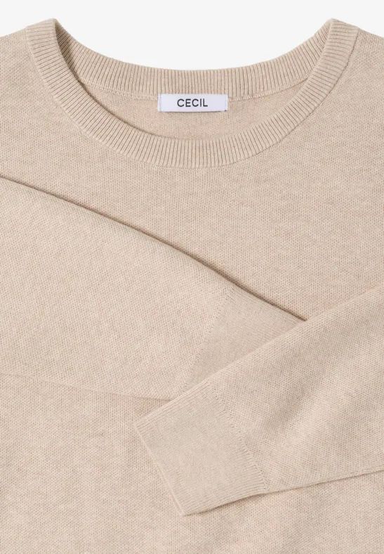 Weiches Strick-Sweatshirt mit Rundhalsausschnitt